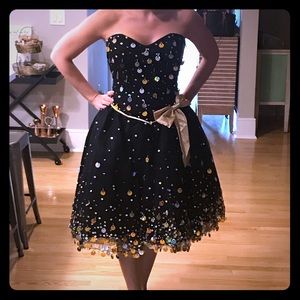 Terani Couture Black Pageant Party Dress